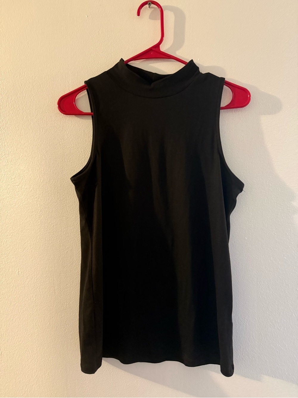 Black Sleeveless Mock Neck Top